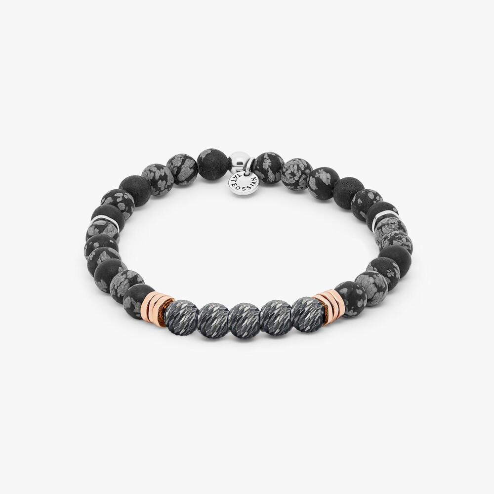 NEW TATEOSSIAN men's stonehenge bracelet in multi